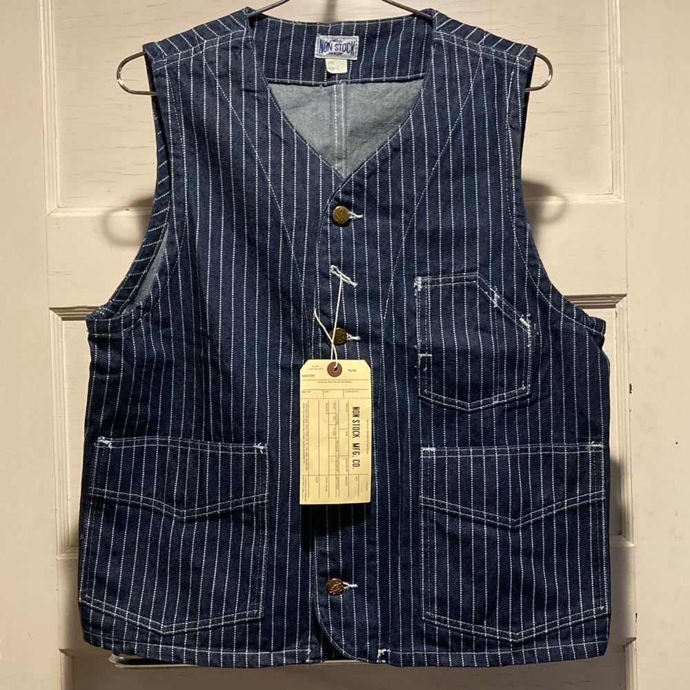 Warehouse Navy Pinstripe Vest